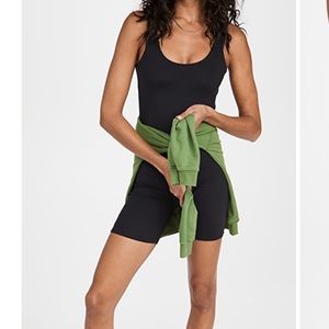 Girlfriend Collective black bike unitard bodysuit size medium